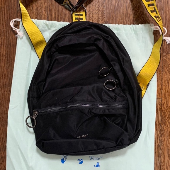 Off-White Handbags - Authentic Off-White Mini Industrial Strap Backpack